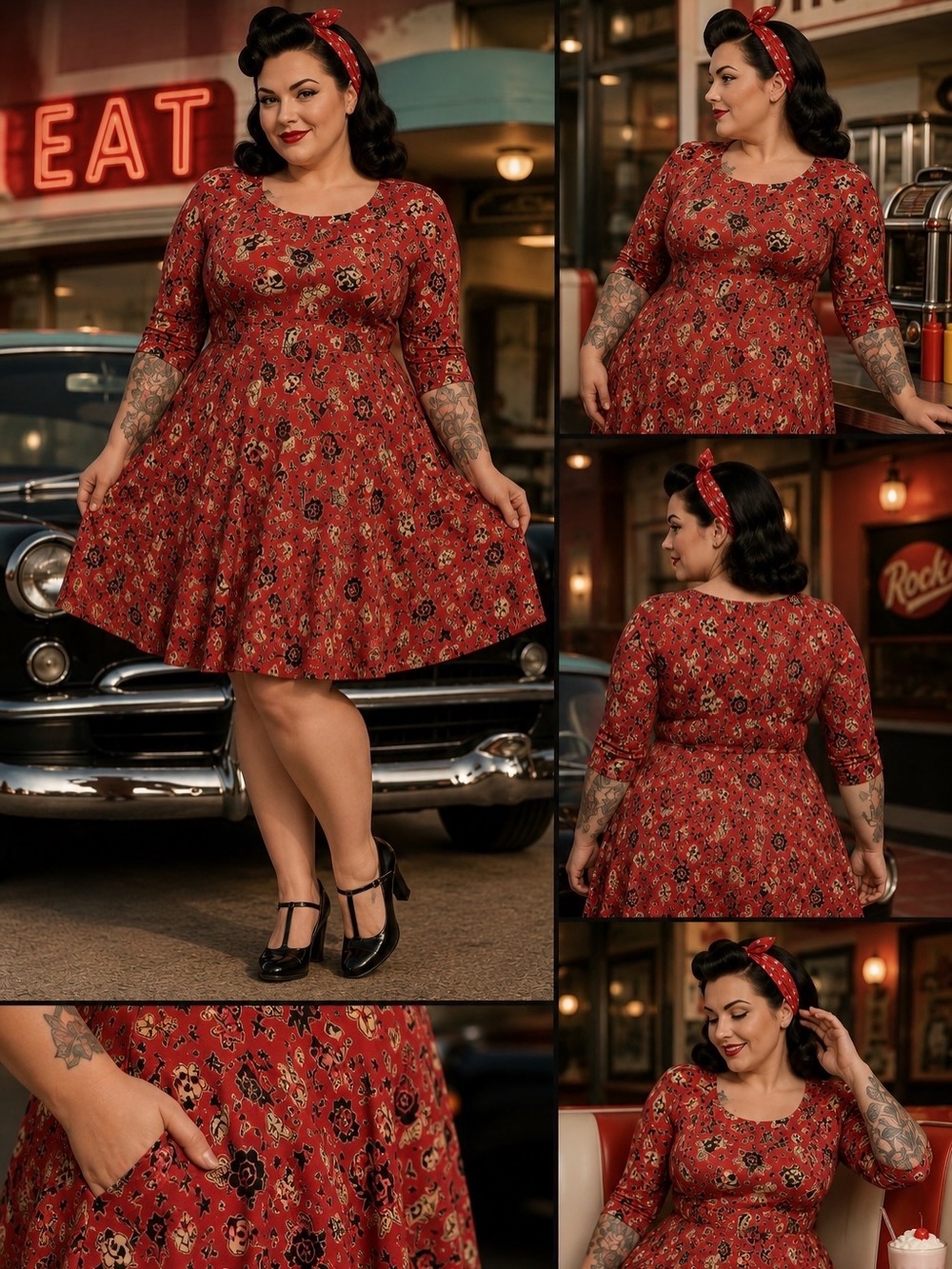 Torrid  size 10 Tattoo print dress